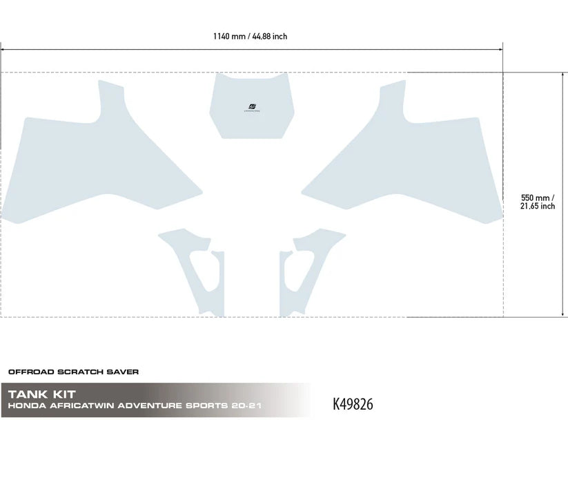 SET ADESIVI HONDA AFRICA TWIN ADVENTURE SPORTS ANTIGRAFFIO - GRAFICA TRASPARENTE