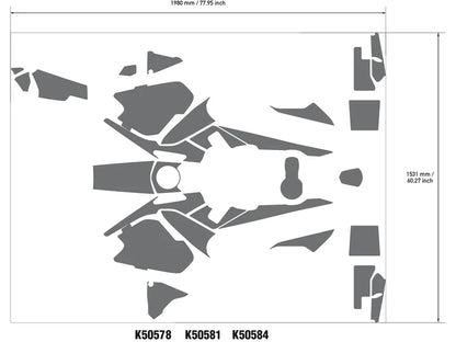 KIT ADESIVI GRASTEC GRAFICHE BMW R1250 GS ADVENTURE BLU - GRAFICA 40° ANNIVERSARIO