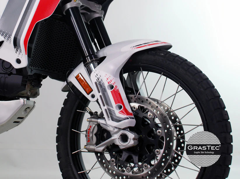 KIT ADESIVI GRASTEC GRAFICHE DUCATI DESERT X - GRAFICA GRIGIO ROSSO E NERO