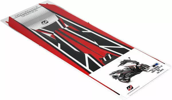 KIT ADESIVI GRAFICHE YAMAHA T-MAX 530 - GRAFICA ROSSO BIANCO NERO TMAX