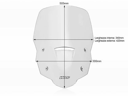 WRS - CUPOLINO CAPONORD TRASPARENTE WRS HONDA XL 750 TRANSALP 2023-2024