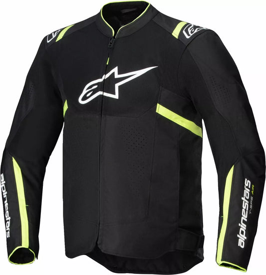 ALPINESTARS - GIACCA MOTO UOMO T-SPS AIR V2 NERO E GIALLO IN TESSUTO CON PROTEZIONI