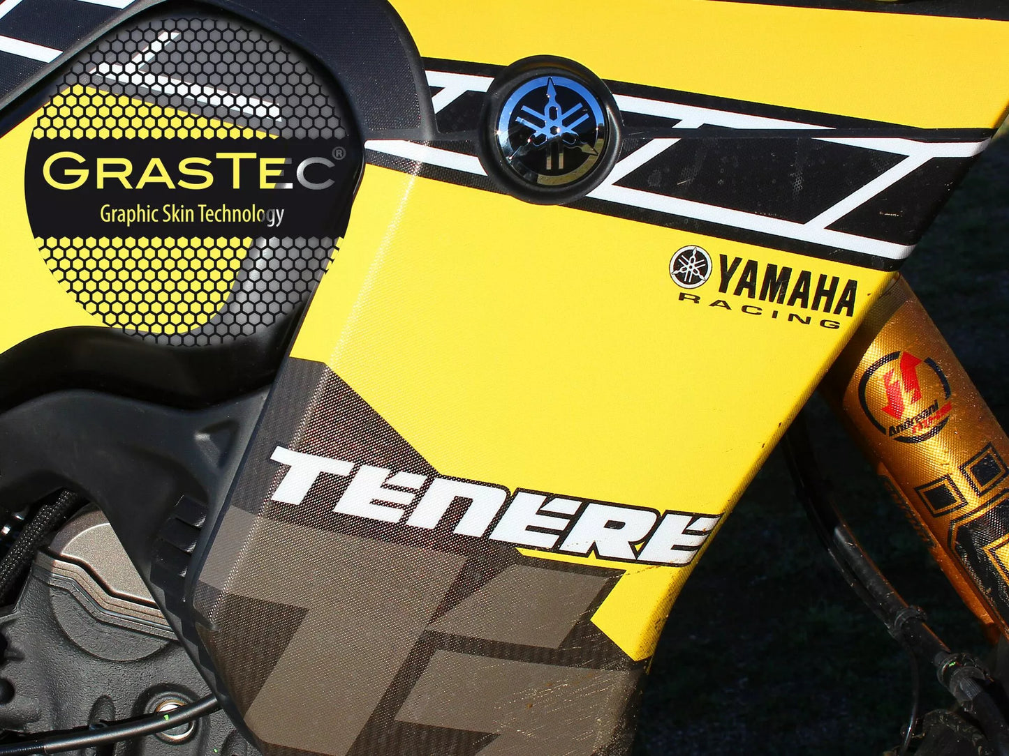 KIT ADESIVI GRAFICHE YAMAHA TENERE 700 GIALLO E NERO - GRAFICA 60° ANNIVERSARIO