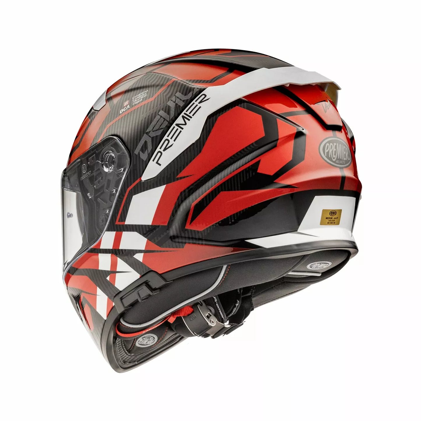 CASCO INTEGRALE - PREMIER DEVIL JC - OMOLOGATO ECE 2206 BIANCO NERO E GRIGIO