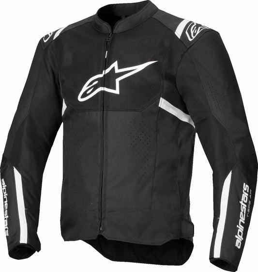 ALPINESTARS - GIACCA MOTO UOMO T-SPS AIR V2 BIANCO E NERO IN TESSUTO CON PROTEZIONI