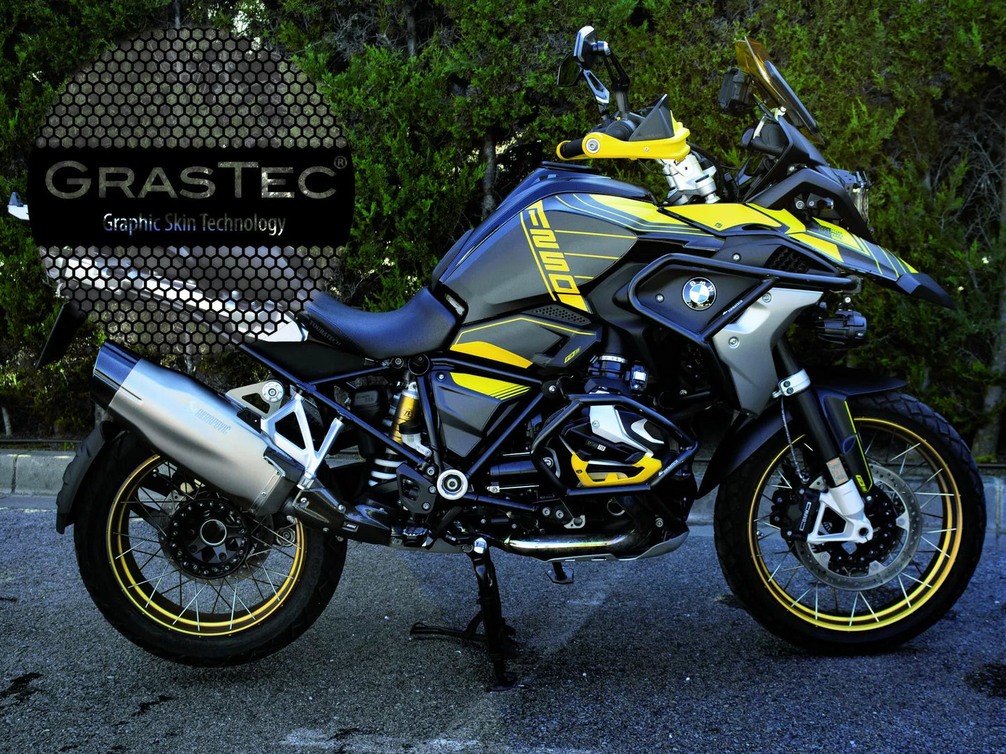 KIT ADESIVI GRASTEC GRAFICHE BMW R1250 GS GIALLO - GRAFICA 40° ANNIVERSARIO