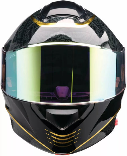 CASCO MODULARE - Z1R SOLARIS 2.0 NOTORIOUS FUME' - OMOLOGATO ECE 2206 NERO E ORO