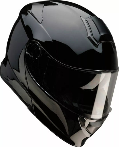 CASCO MODULARE - Z1R SOLARIS 2.0 FLAT - OMOLOGATO ECE 2206 NERO LUCIDO