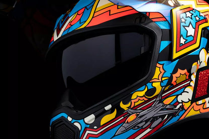 CASCO INTEGRALE - ICON AIRFLITE FLYBOY - OMOLOGATO ECE 2206 AVIATORE