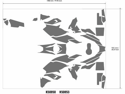 KIT ADESIVI GRASTEC GRAFICHE BMW R1250 GS ADVENTURE - GRAFICA ADVENTURE PRO