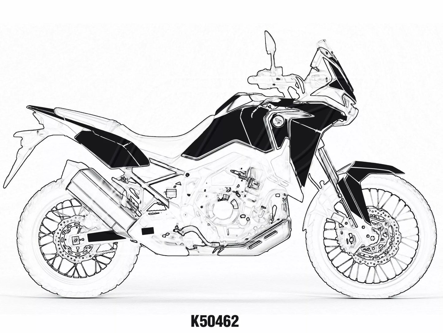 KIT ADESIVI GRAFICHE HONDA AFRICA TWIN CRF 1100 - GRAFICA KIRIAN MIRABET