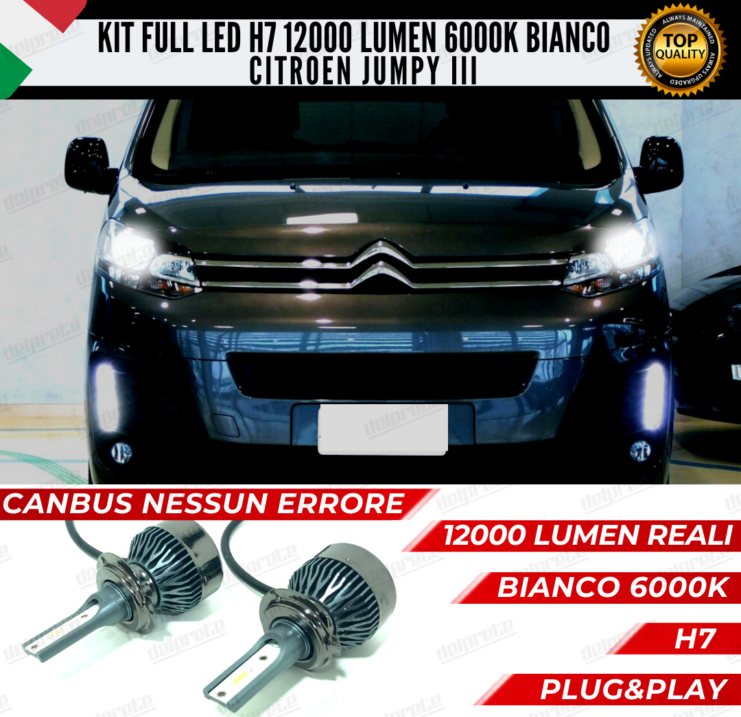 KIT FULL LED CITROEN JUMPER MK3 III H7 ANABBAGLIANTI 6000K 12000 LUMEN CANBUS