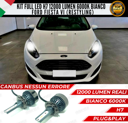 KIT FULL LED FORD FIESTA VI MK6 ANABBAGLIANTI 6000K BIANCO 12000 LUMEN CANBUS