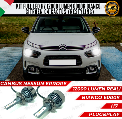 KIT FULL LED CITROEN C4 CACTUS H7 ANABBAGLIANTI 6000K BIANC 12000LUMEN (restyling)