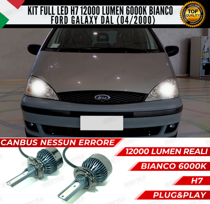 KIT FULL LED FORD GALAXY I MK1 ANABBAGLIANTI 6000K BIANCO 12000 LUMEN CANBUS