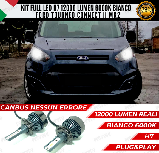 KIT FULL LED FORD TOURNEO CONNECT II ANABBAGLIANTI 6000K 12000 LUMEN CANBUS