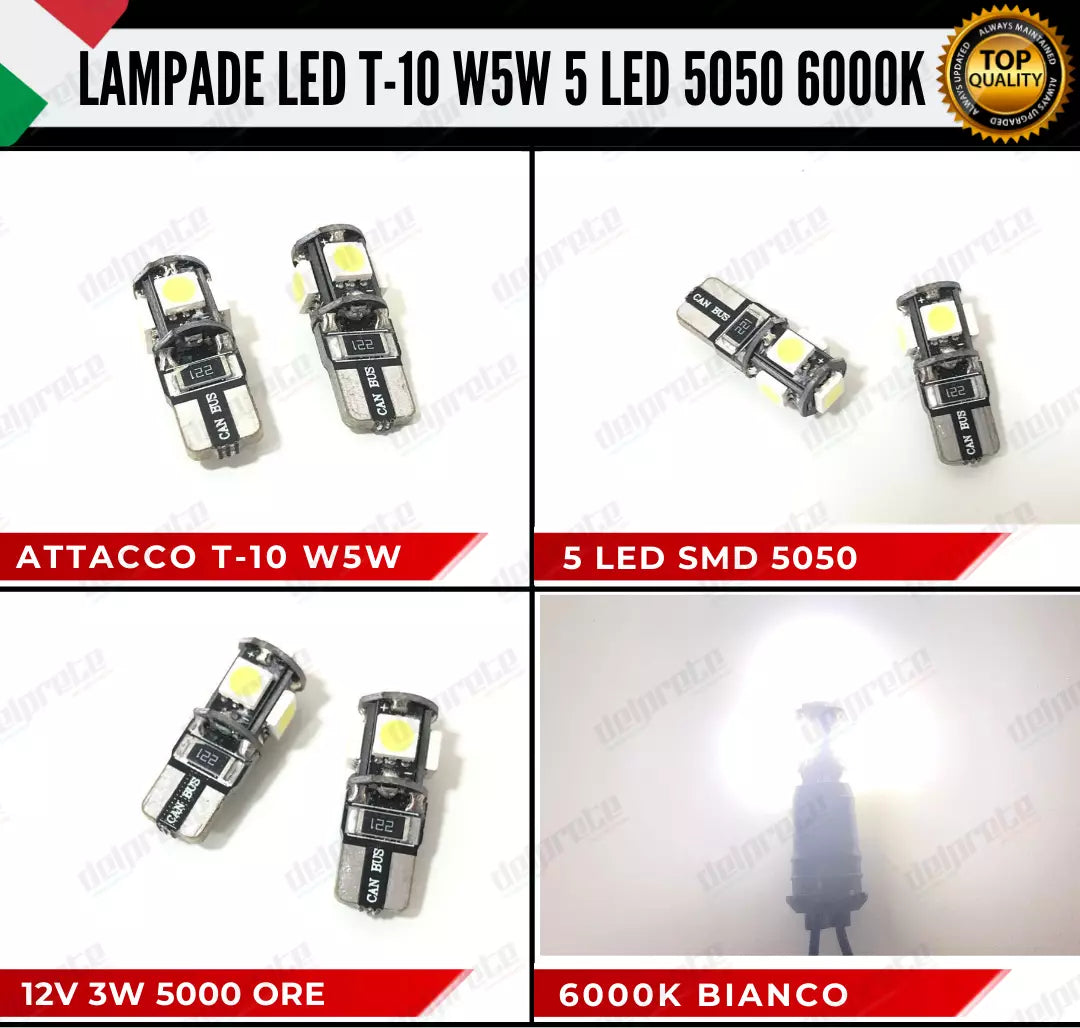 KIT FARI A LED FIAT SEICENTO 600 ANABBAGLIANTI ABBAGLIANTI LUCI POSIZIONE 7200LM