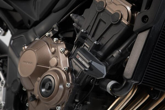 SW-MOTECH - KIT TAMPONI DI PROTEZIONE PER TELAIO NERO HONDA CB 650 R (18-23)