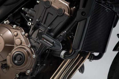 SW-MOTECH - KIT TAMPONI DI PROTEZIONE PER TELAIO NERO HONDA CB 650 R (18-23)