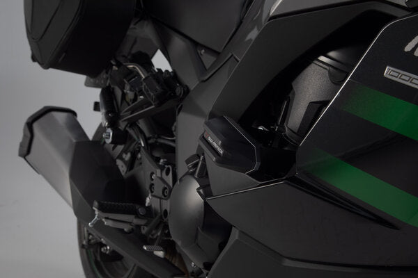 SW-MOTECH - KIT TAMPONI DI PROTEZIONE PER TELAIO NERO KAWASAKI NINJA 1000SX (19-24).